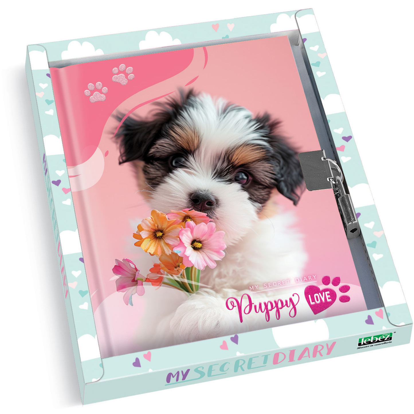 Jurnal Puppy, cu cutie cadou, 80 de pagini, 13 x 18 cm (6 buc/display)