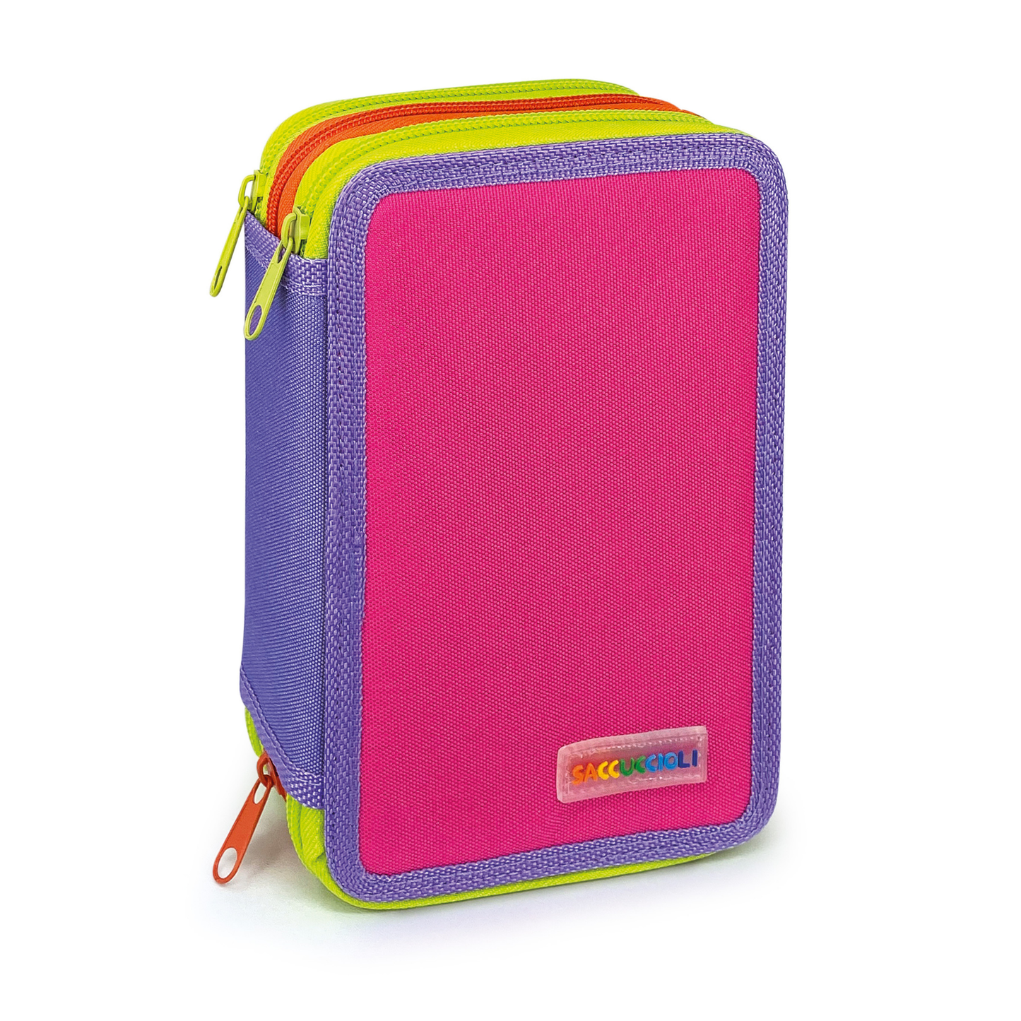 Penar echipat - Color Block Basic cu 3 fermoare (18 markere si 18 creioane colorate) - 13 x 20 x 6.5 cm (12buc/display)