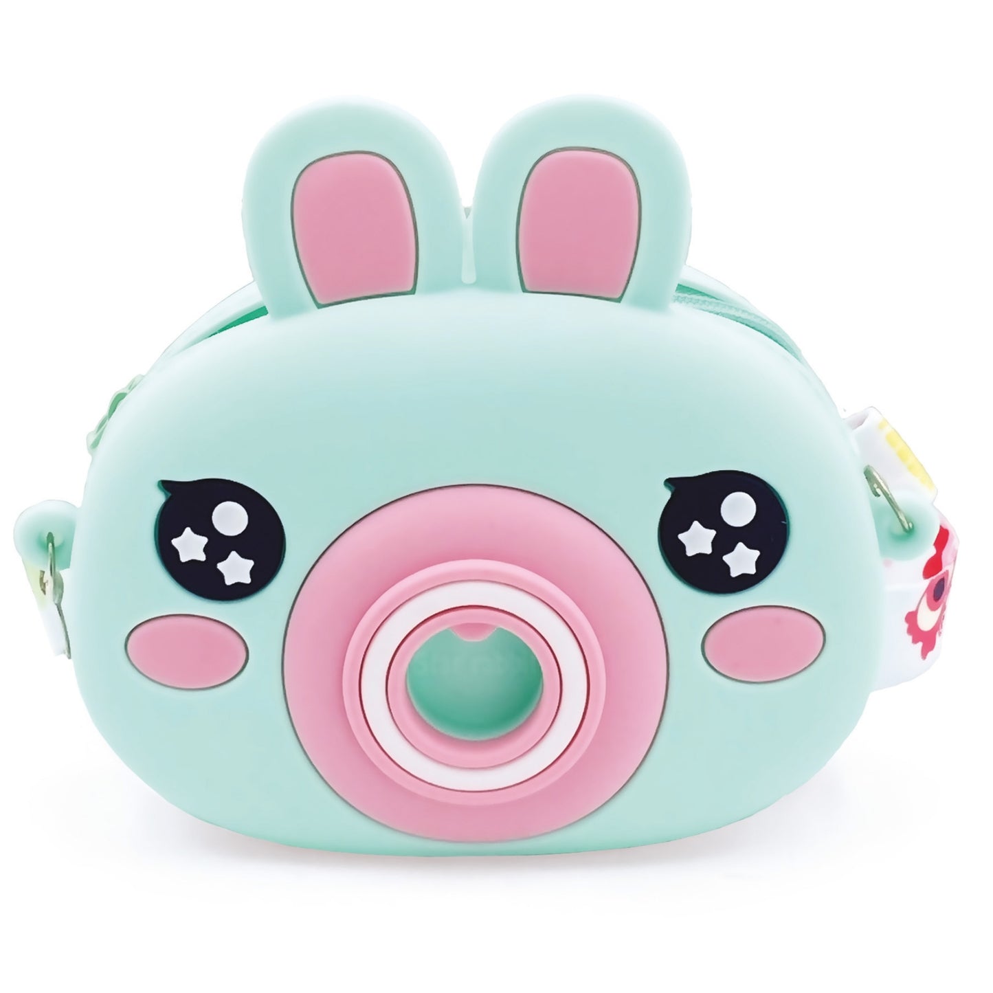 Mini geanta Bags Bunny din silicon, cu fermoar si curea de umar reglabila - 13.5 x 15 (8 buc/display)
