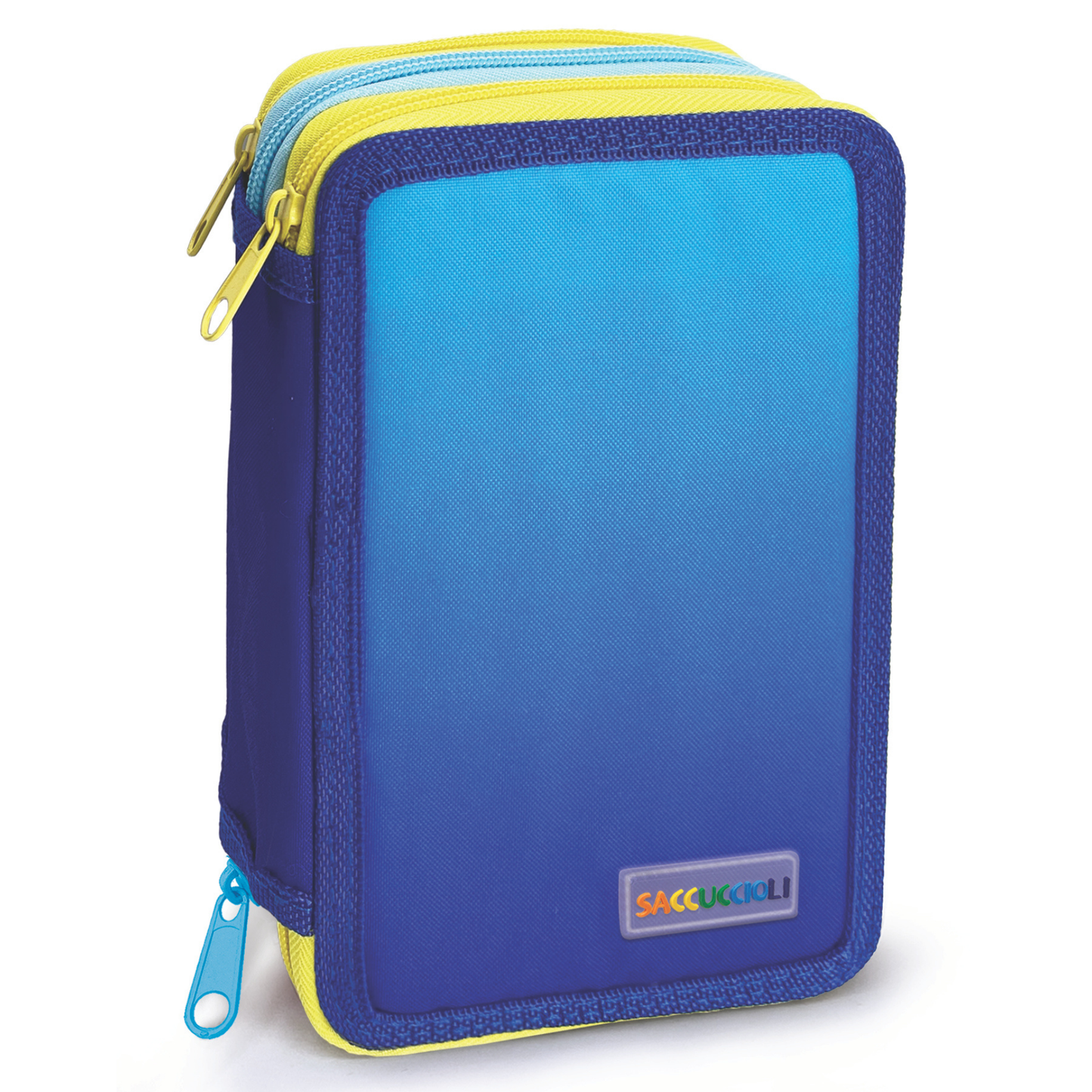 Penar echipat - Color Block cu 3 fermoare (18 markere si 12 creioane colorate) - 13 x 20 x 6.5 cm (12 buc/display)