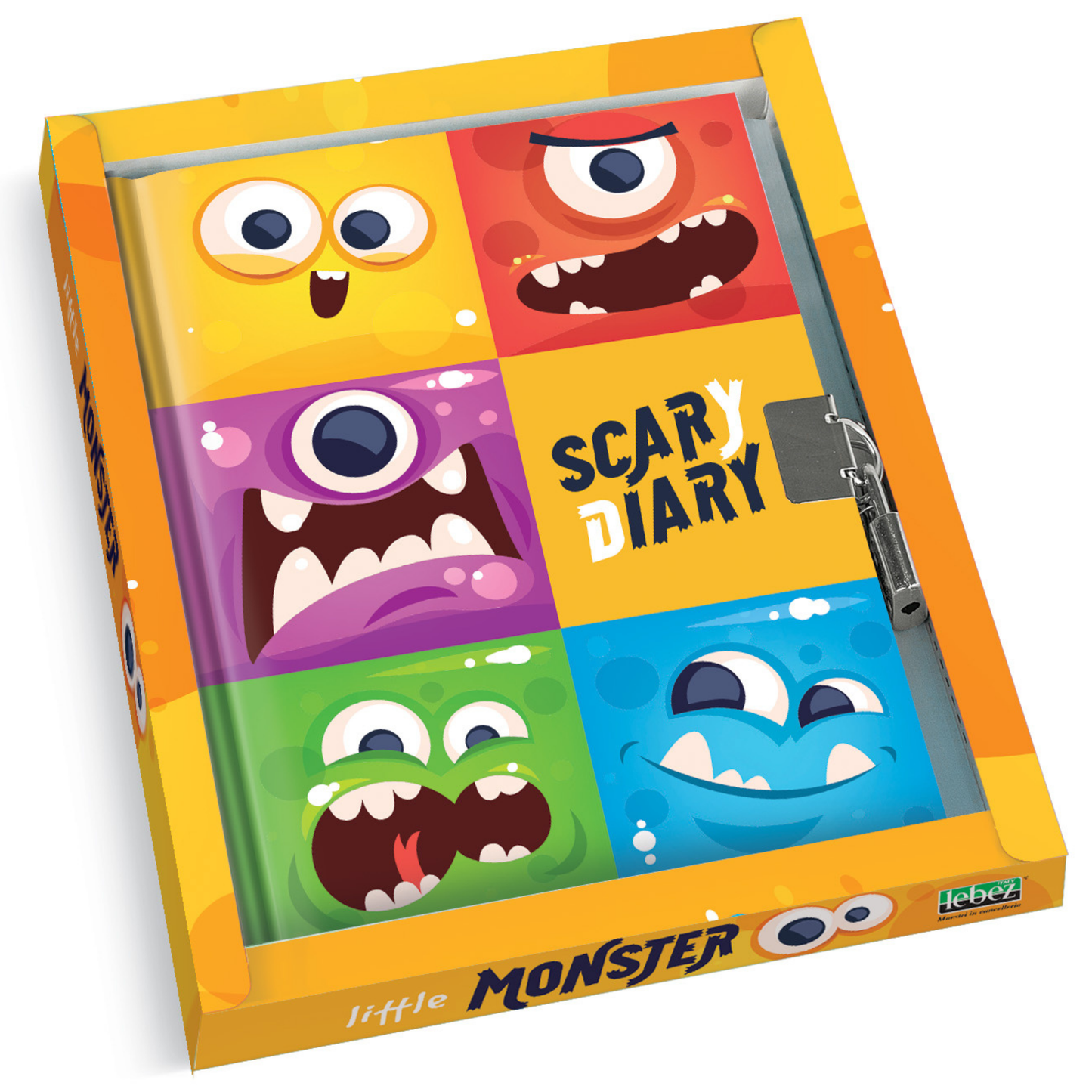 Jurnal Monster, cu cutie cadou, 80 de pagini, 13 x 18 cm (6 buc/display)