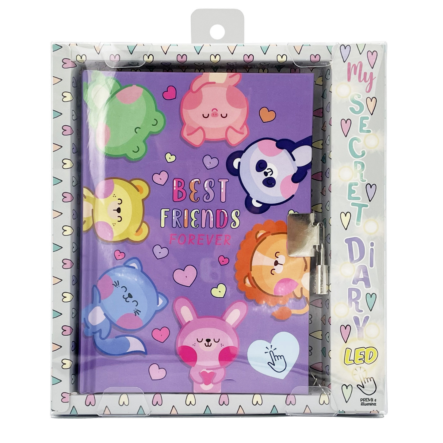 Jurnal cu LED, cu cutie cadou, 80 de pagini, 13 x 18 cm (6 buc/display)