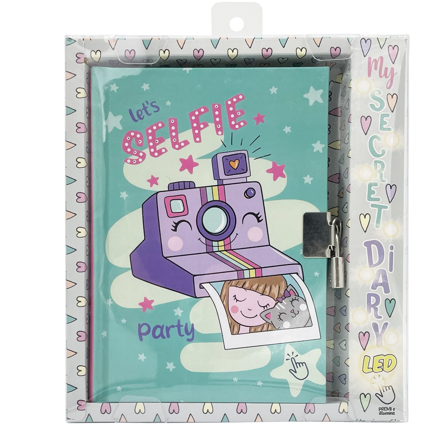 Jurnal cu LED, cu cutie cadou, 80 de pagini, 13 x 18 cm (6 buc/display)