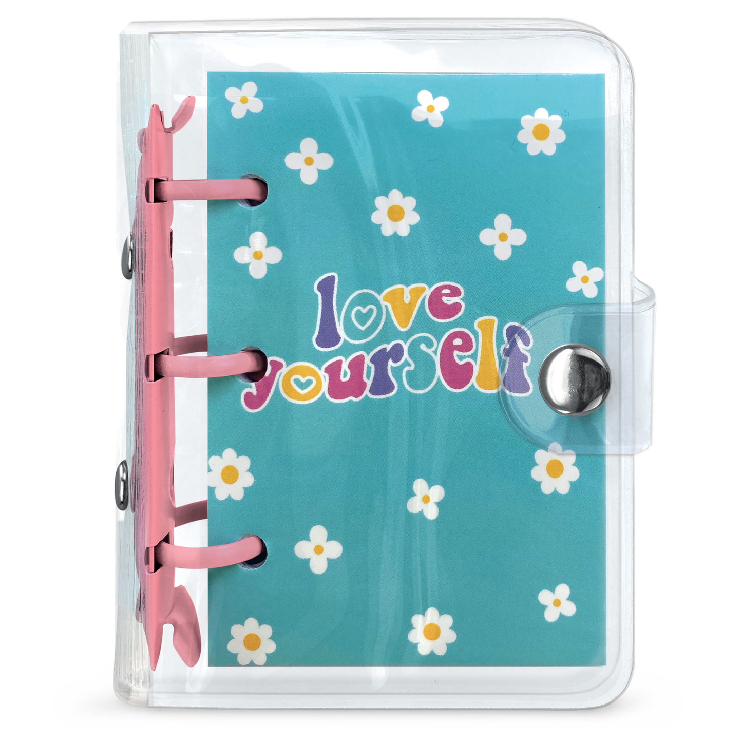 Mini Notebook cu breloc din silicon, 100 pagini liniate, 6.5 x 9.5 cm (12 buc/display)