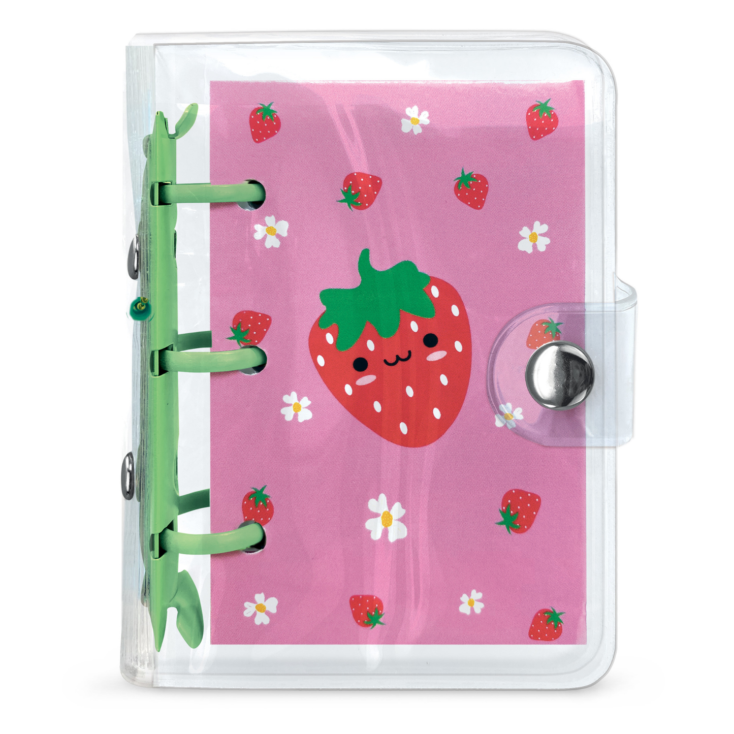 Mini Notebook cu breloc din silicon, 100 pagini liniate, 6.5 x 9.5 cm (12 buc/display)