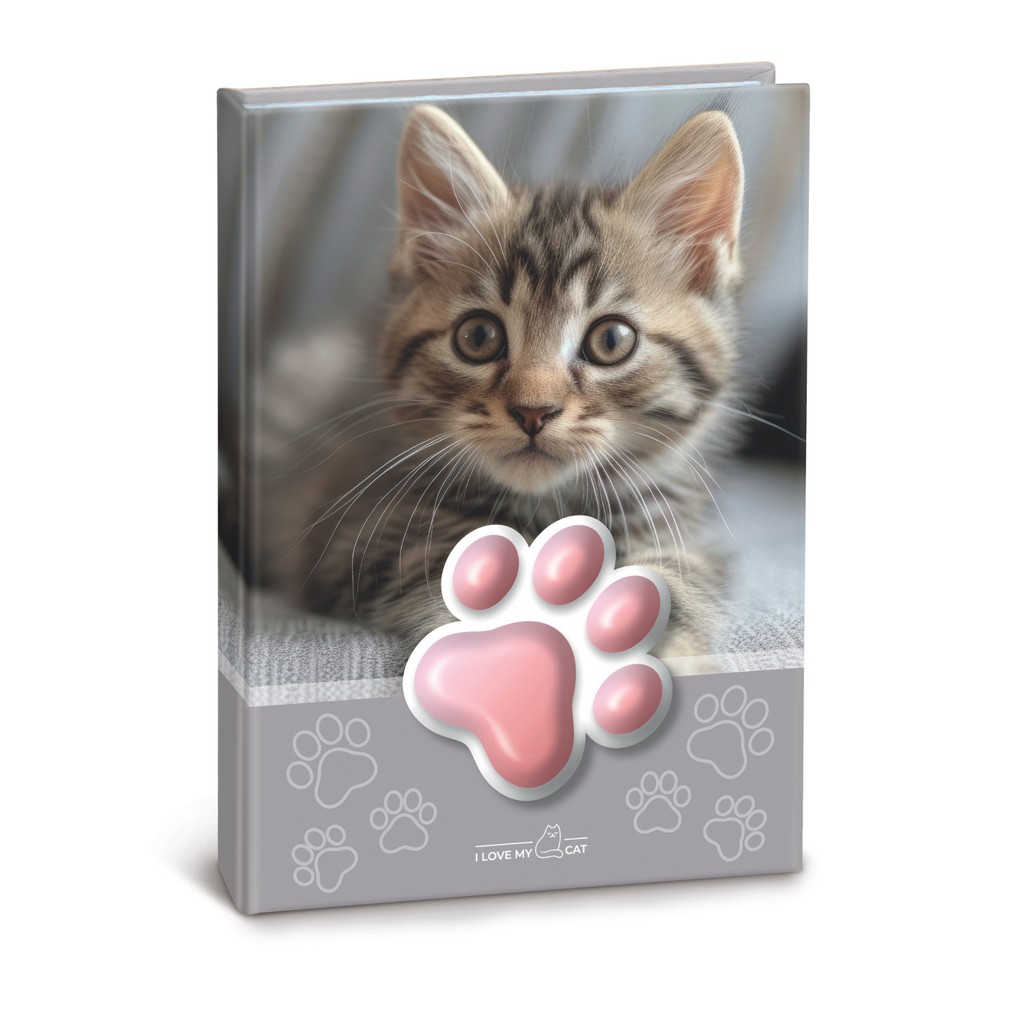 Agenda cu pisicute squishy pe coperta, 100 de pagini personalizate, 13 x 18 cm (12 buc/display)