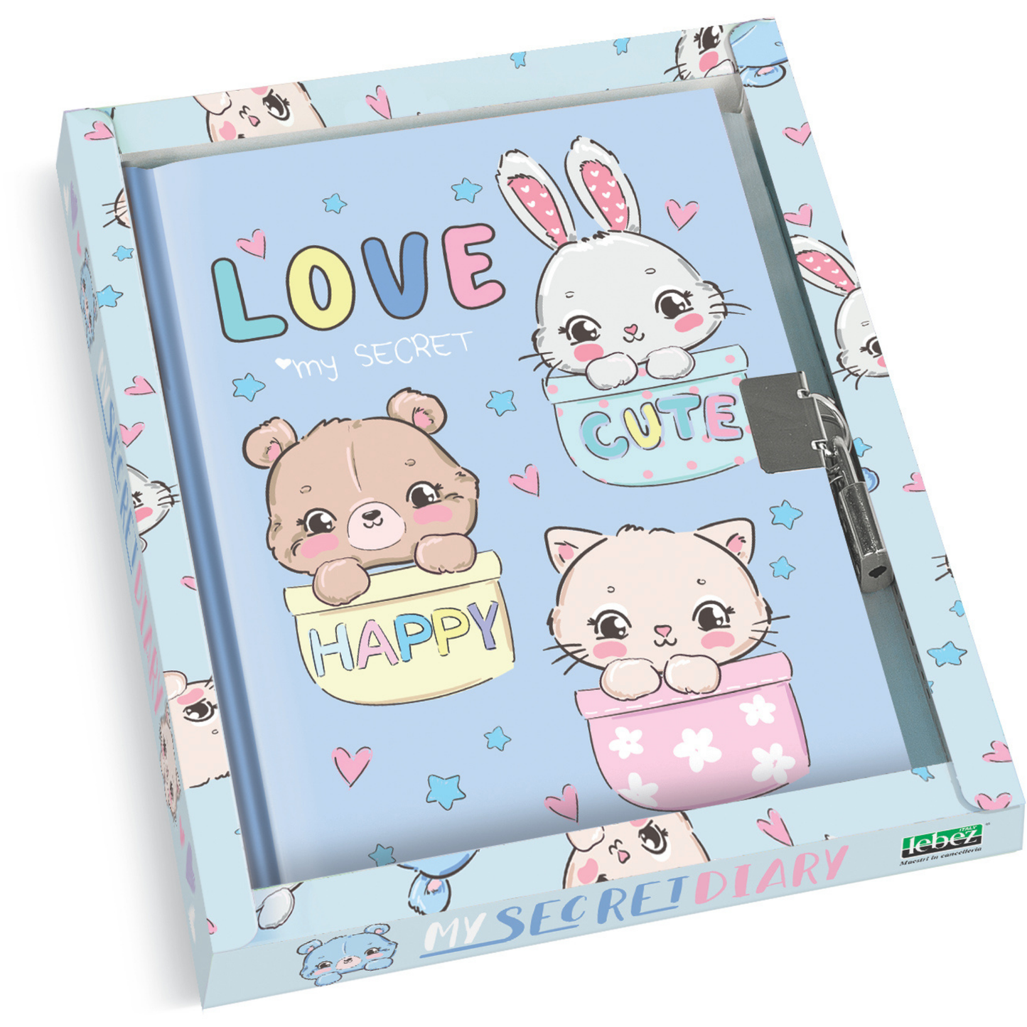 Jurnal Love, cu cutie cadou, 80 de pagini, 13 x 18 cm (6 buc/display)