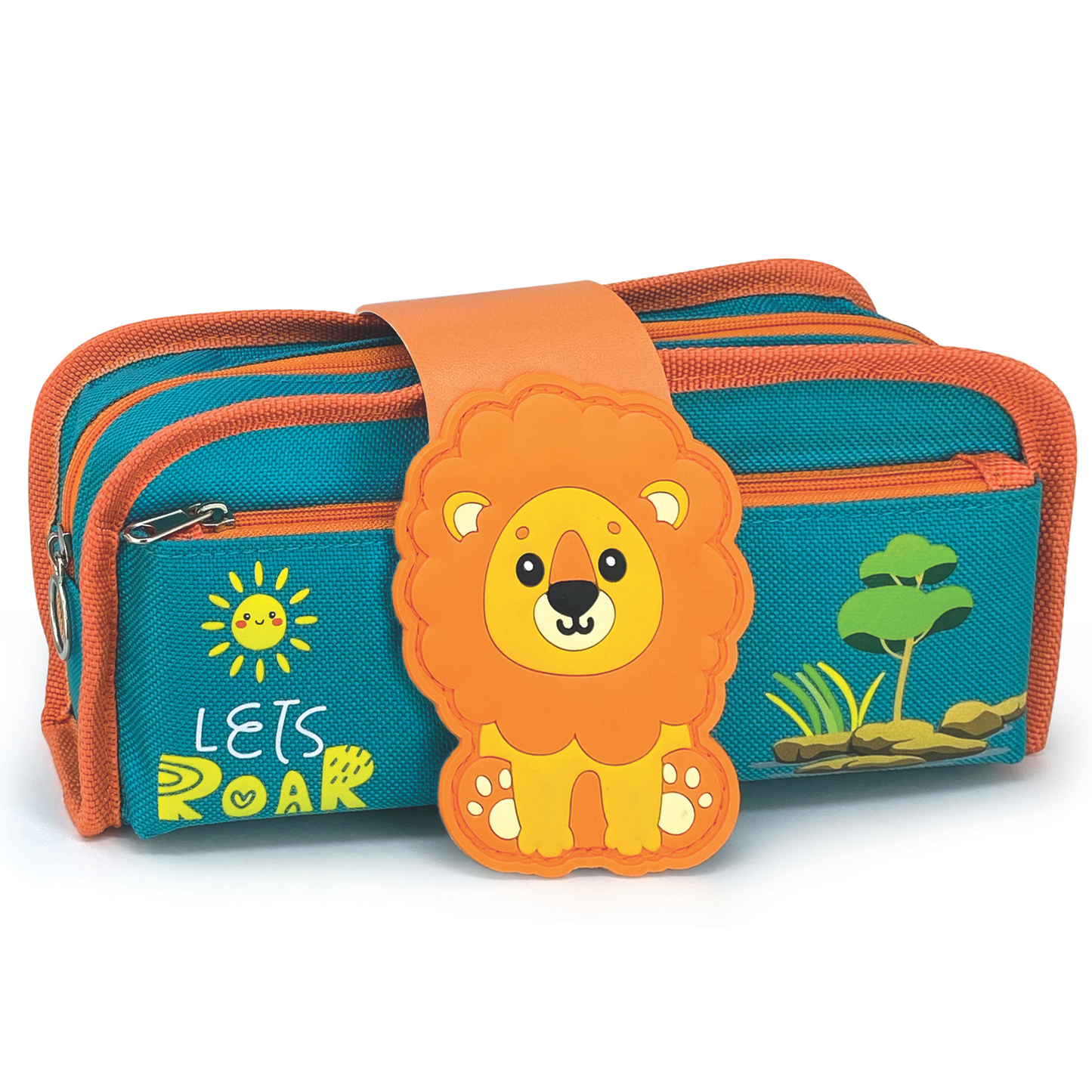 Penar Wild Nature, cu 2 compartimente, cu fermoar si inchidere cu scai in fata, 21 x 9 x 7 cm (12buc/display)