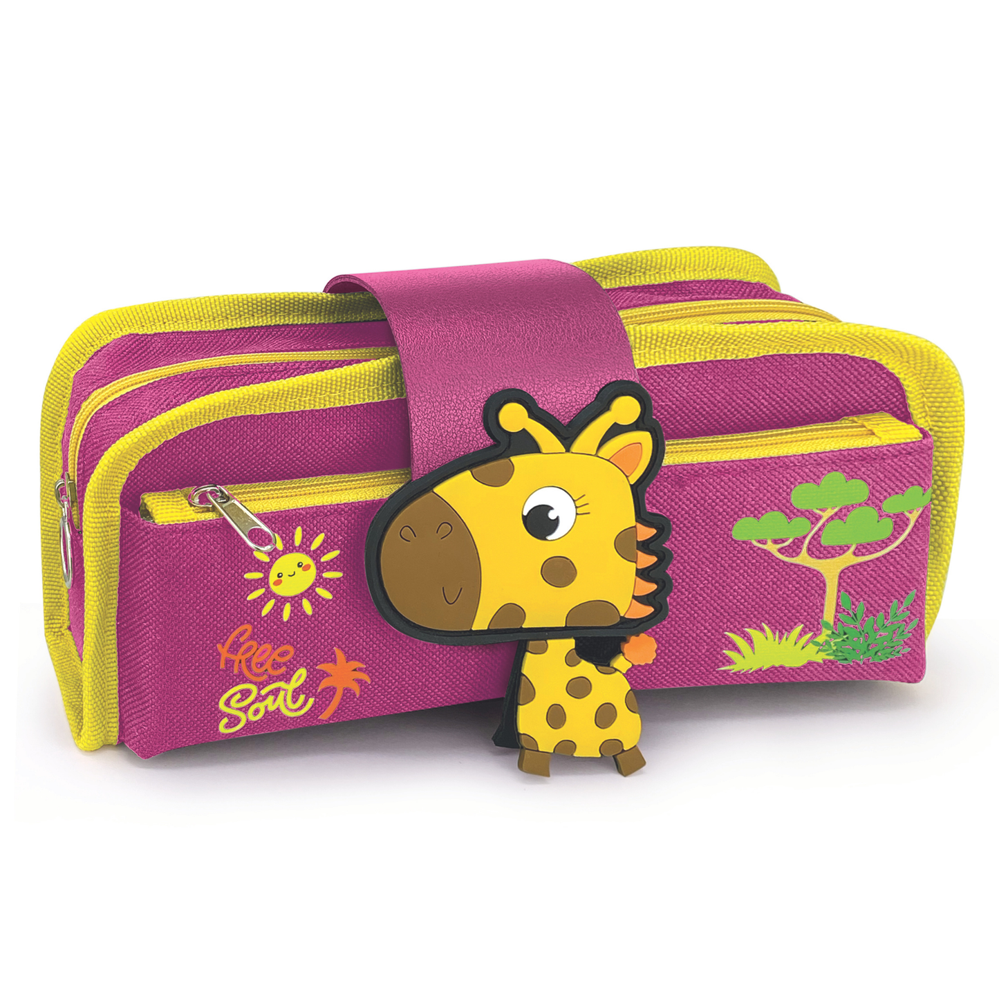 Penar Wild Nature, cu 2 compartimente, cu fermoar si inchidere cu scai in fata, 21 x 9 x 7 cm (12buc/display)