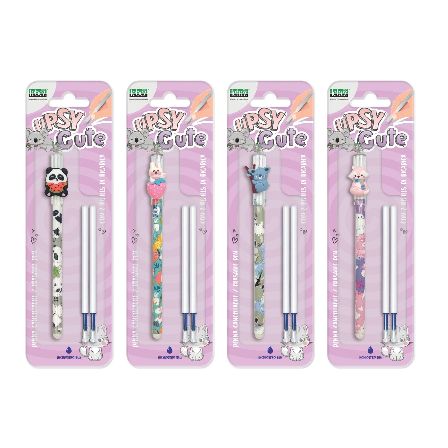 Set pix care se sterge cu snap si 2 rezerve, Upsy Cute (blister)