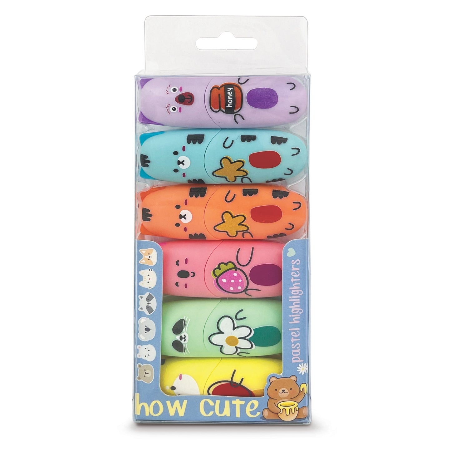 Set Marker evidentiator, How Cute, 6 culori pastel (6 buc/blister)