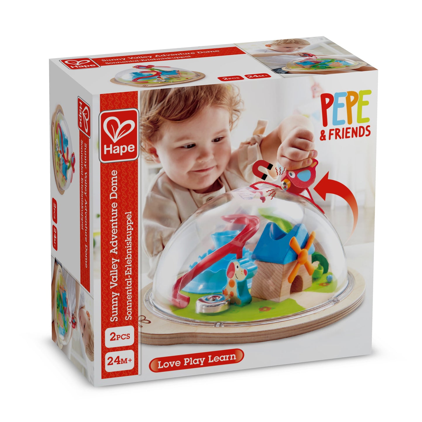 Jucarie din lemn - Labirint magnetic 3D