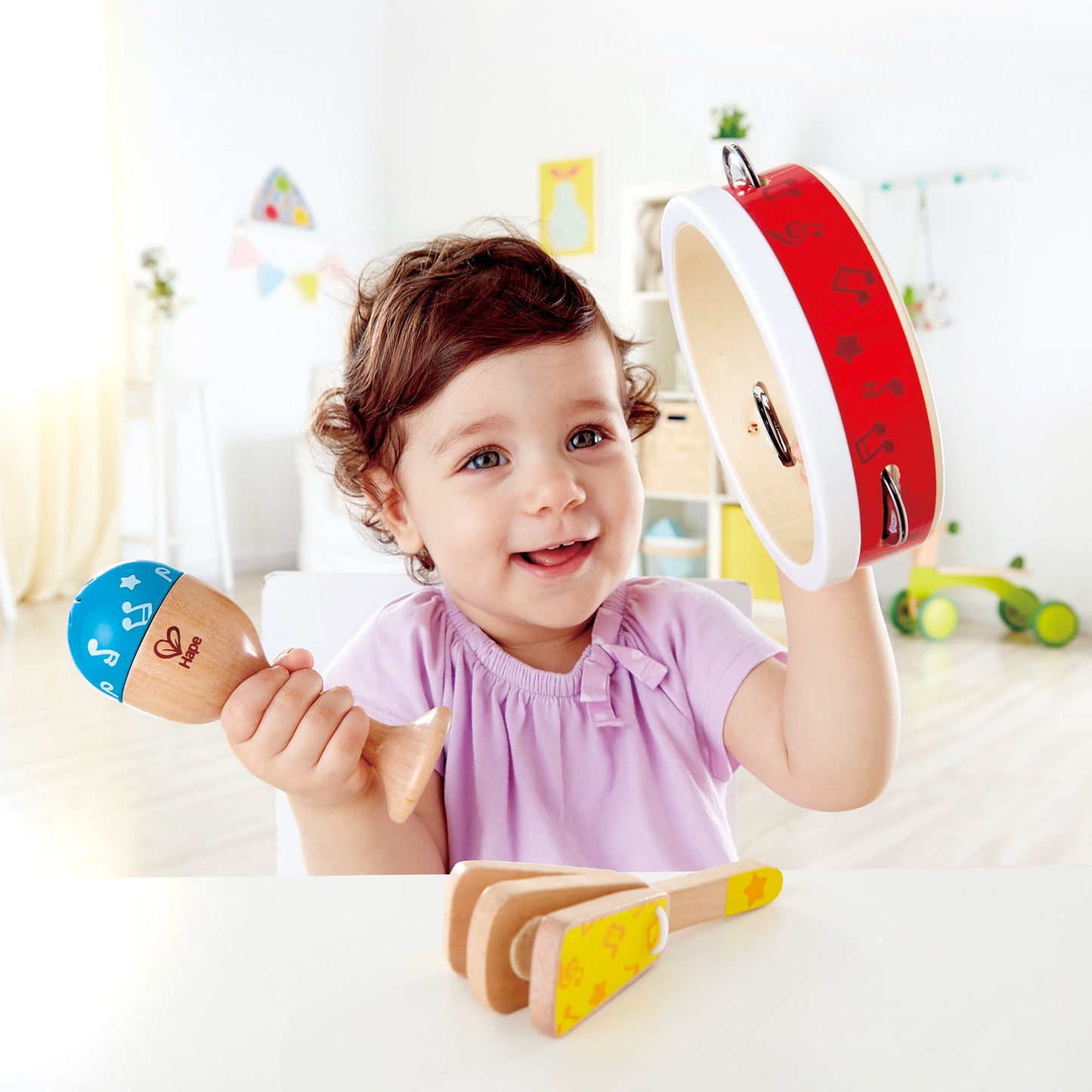 Jucarie din lemn - Set de percutie junior
