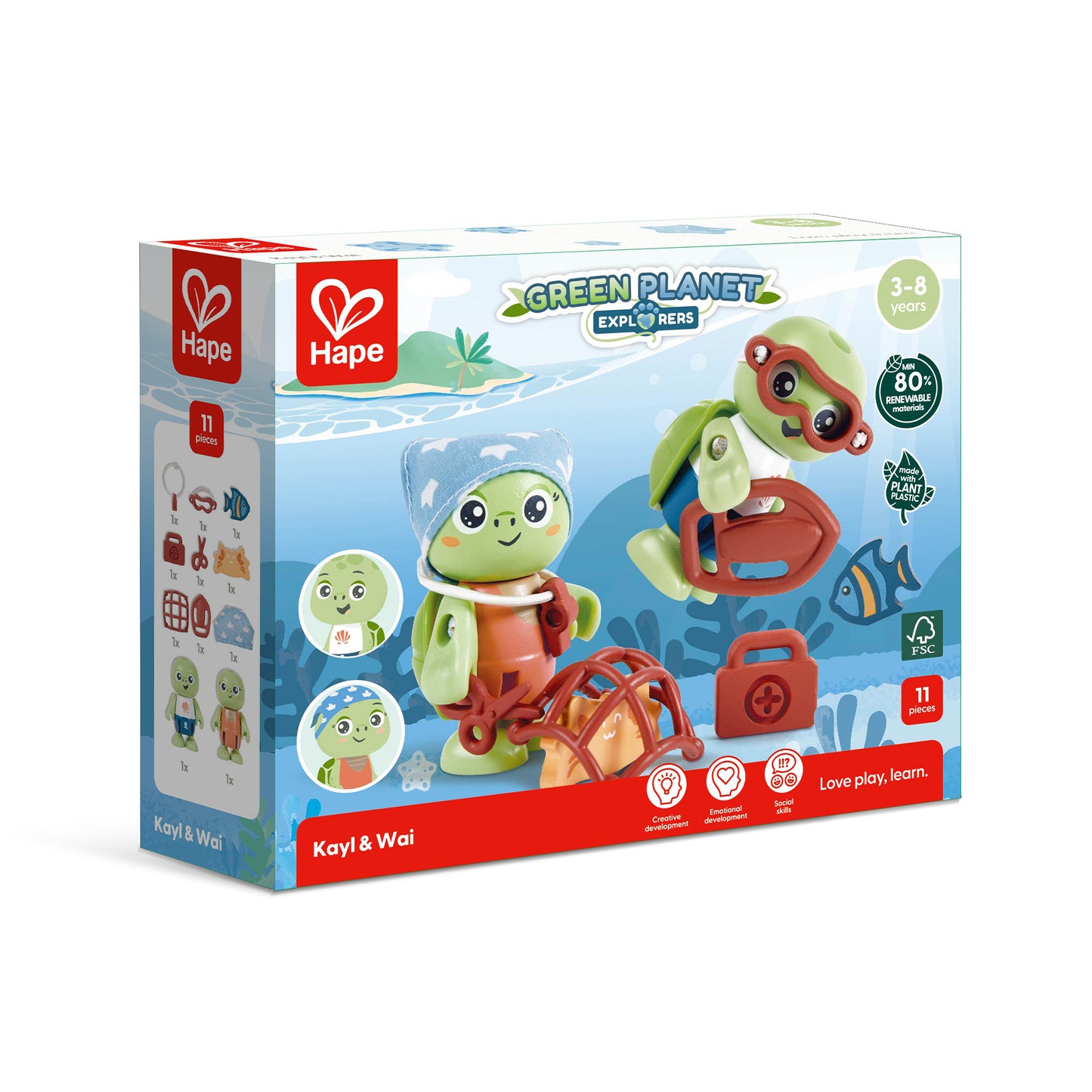 Jucarie din lemn - Kayl & Wai (11 piese)