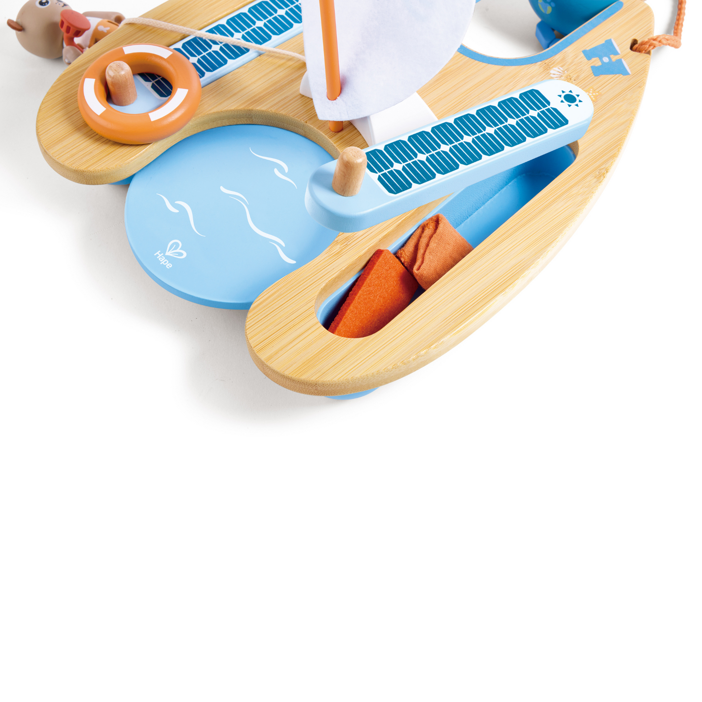 Jucarie din lemn - Catamaran (18 piese)