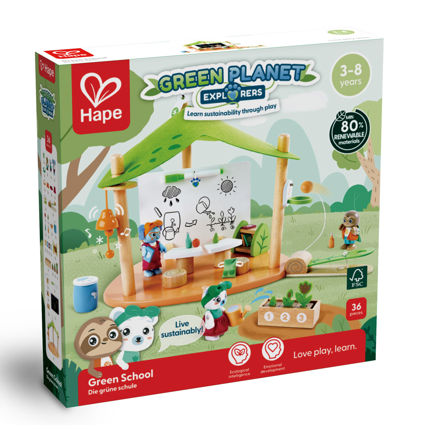 Jucarie din lemn - Scoala Planetei Verzi (36 piese)
