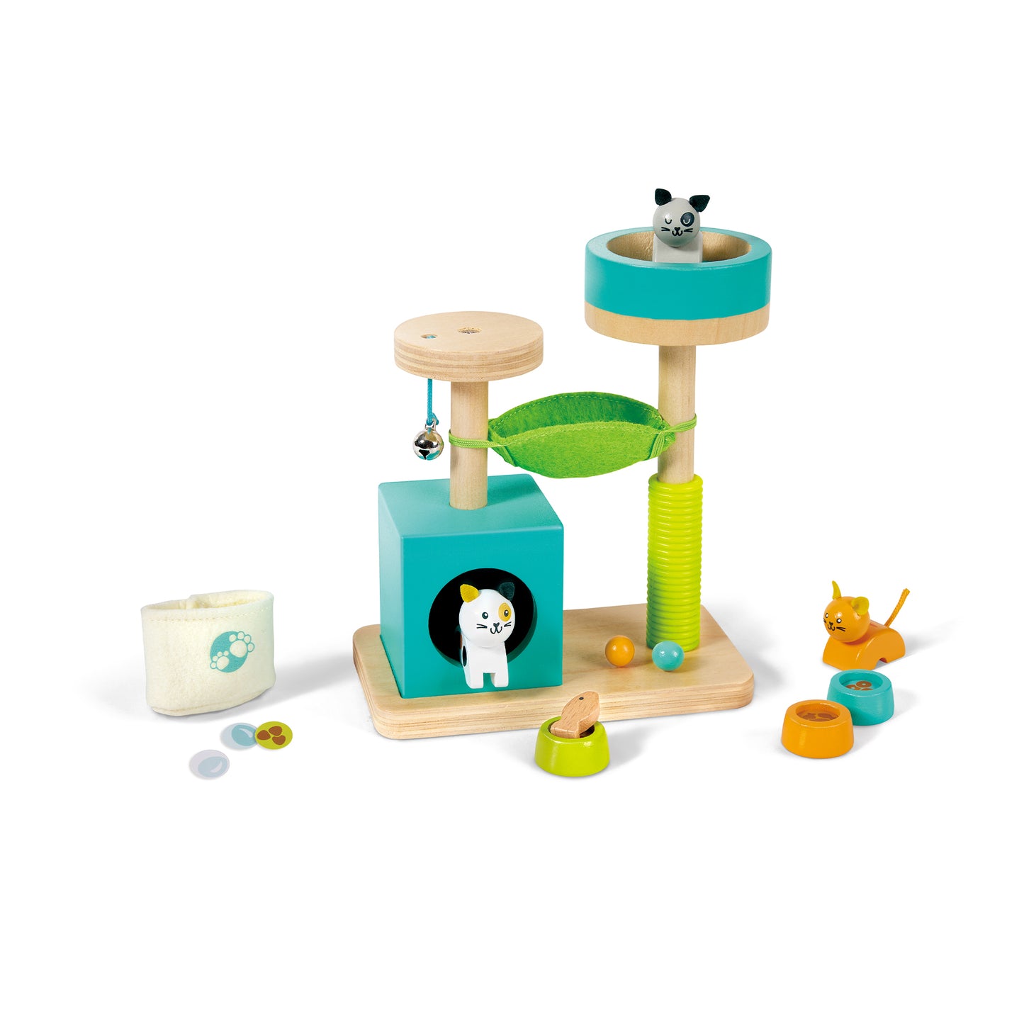 Jucarie din lemn pentru copii - Set de joaca Kitty Haven
