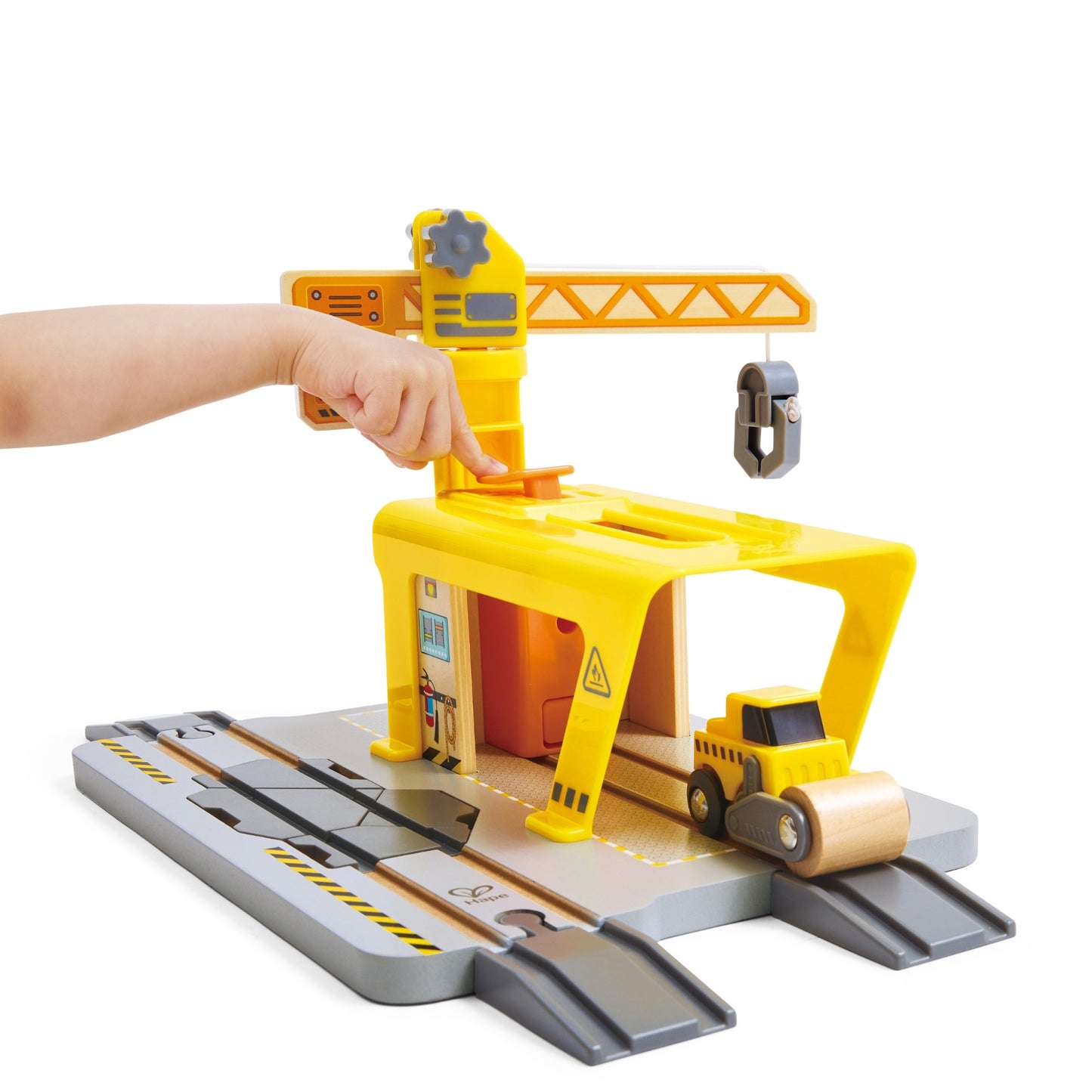 Jucarie din lemn - Set constructii macarale feroviare