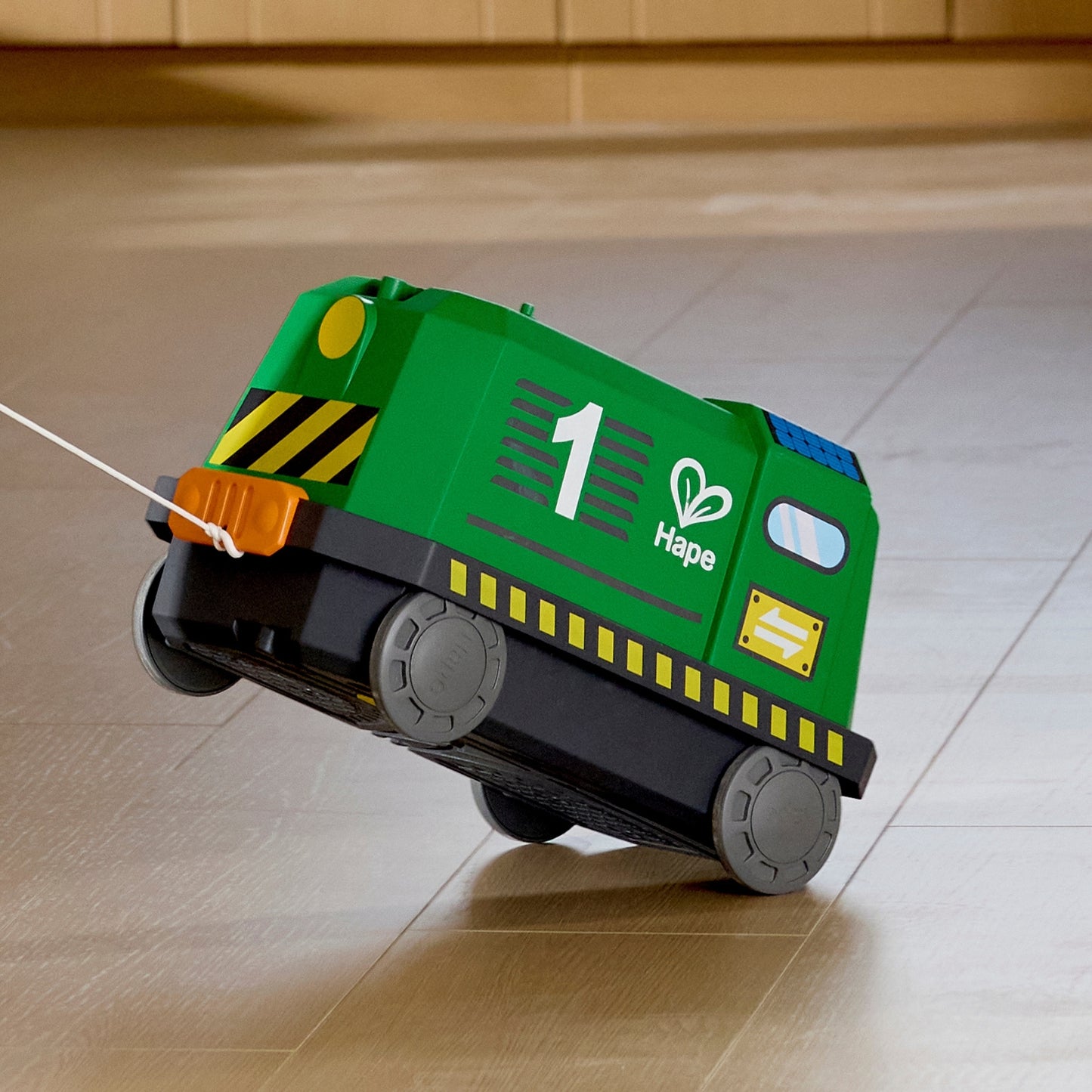 Jucarie din lemn - Tren in cutie tip locomotiva