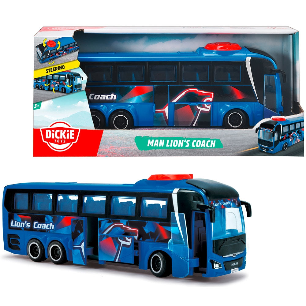 Autobuz Dickie Toys MAN Lion's Coach 26,5 cm albastru
