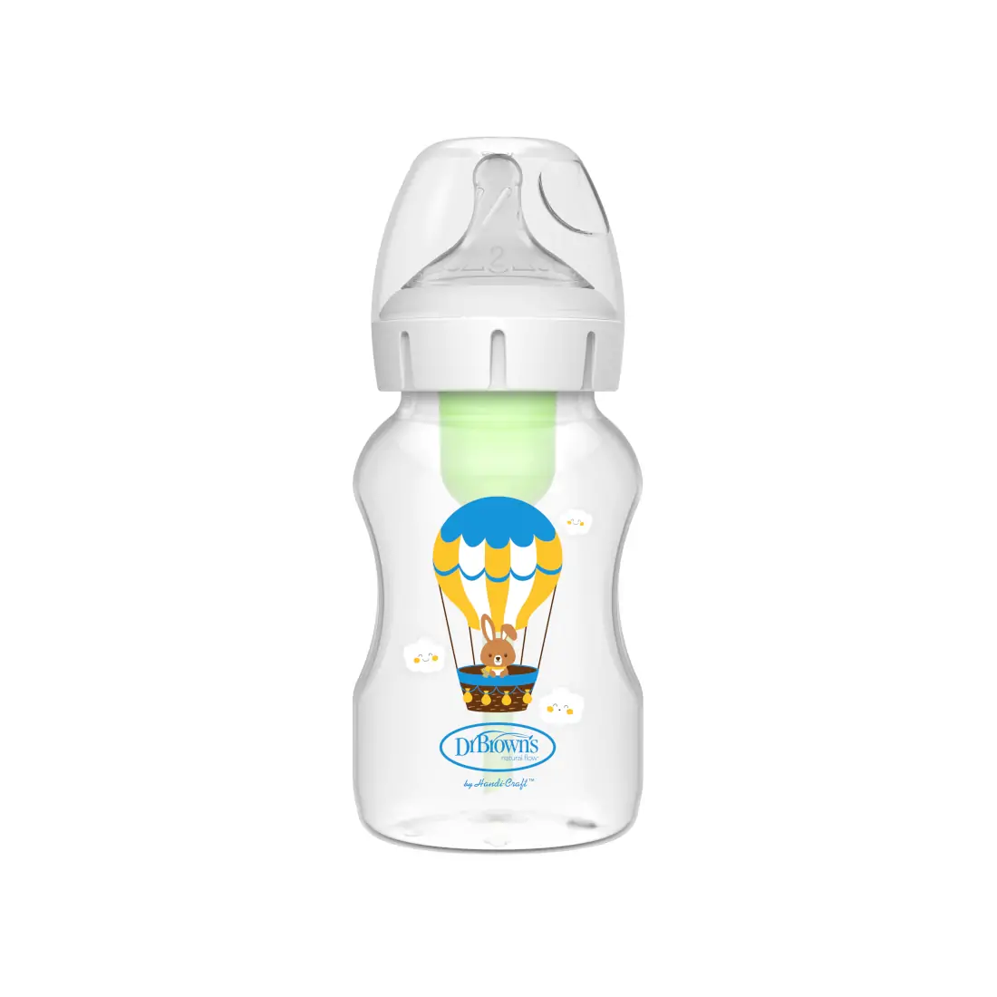 Biberon Anti-Colici cu Gat Larg "Options Plus" Design, PP , 330 ml. cu tetina nivel 2 (3-6 luni)