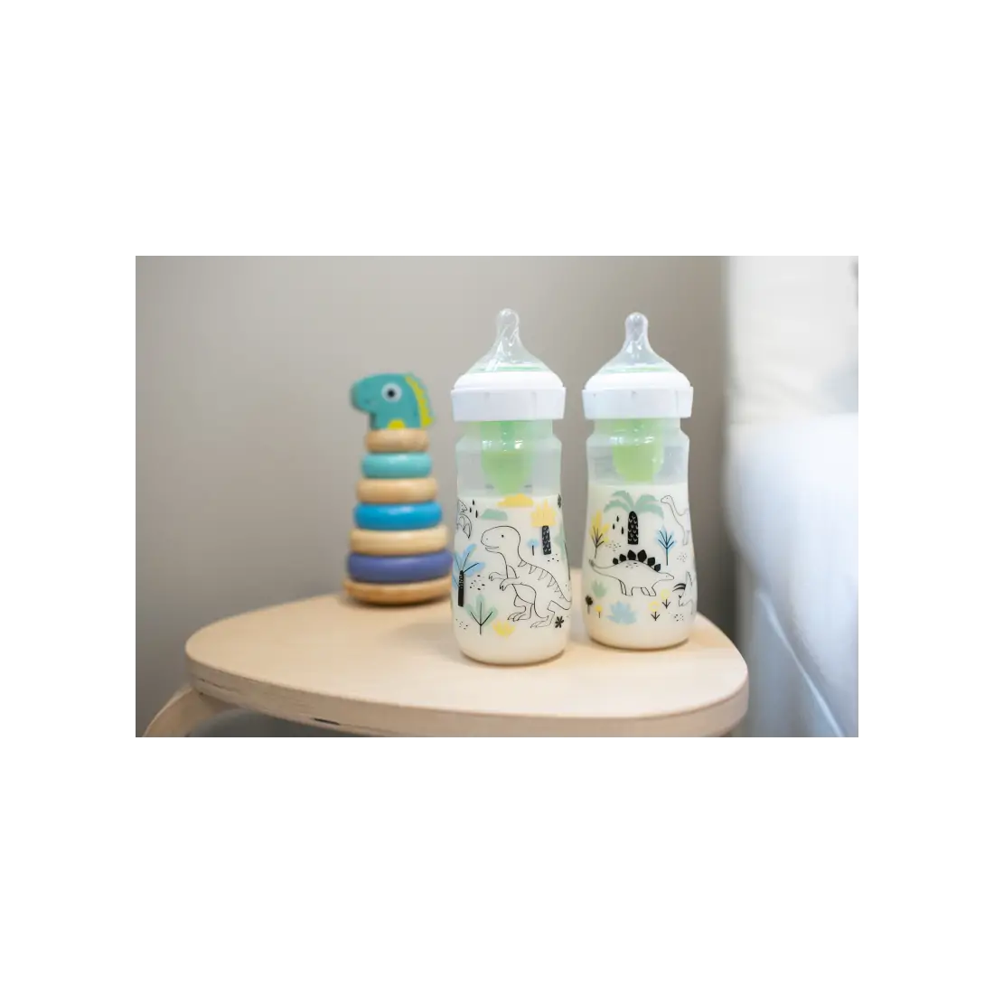 Biberon Anti-Colici cu Gat Larg PP, 270 ml. "Options Plus" design baieti (BPA free) (2 pack)