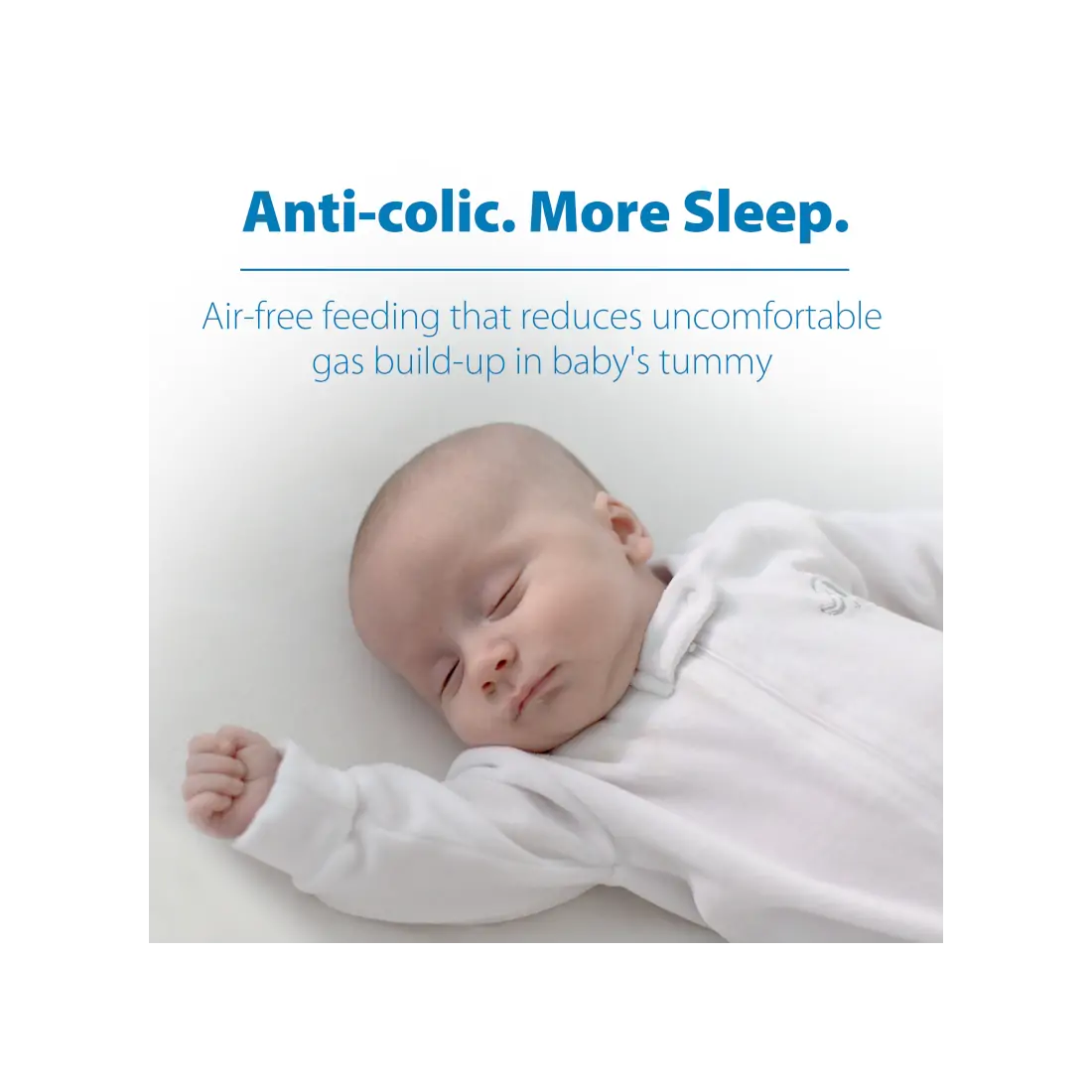 Biberon Anti-Colici din sticla cu Gat Ingust „Options +”� 120 ml.