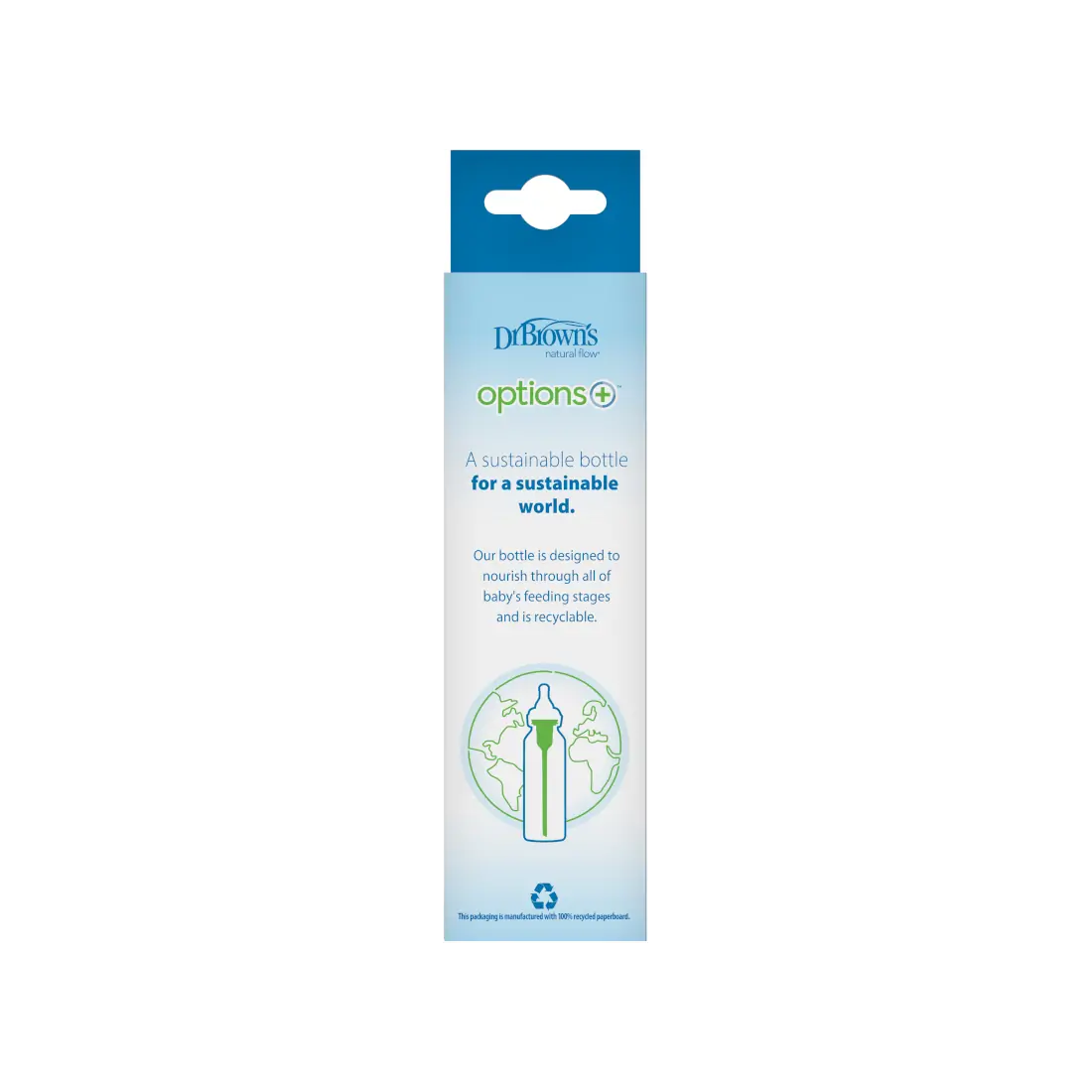 Biberon din plastic Anti-Colici cu Gat Ingust, 120 ml. "Options +"