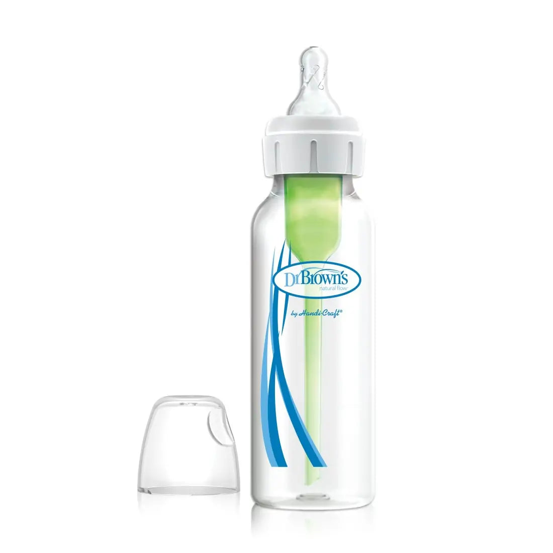 Biberon din plastic Anti-Colici cu Gat Ingust, 250 ml. "Options + "