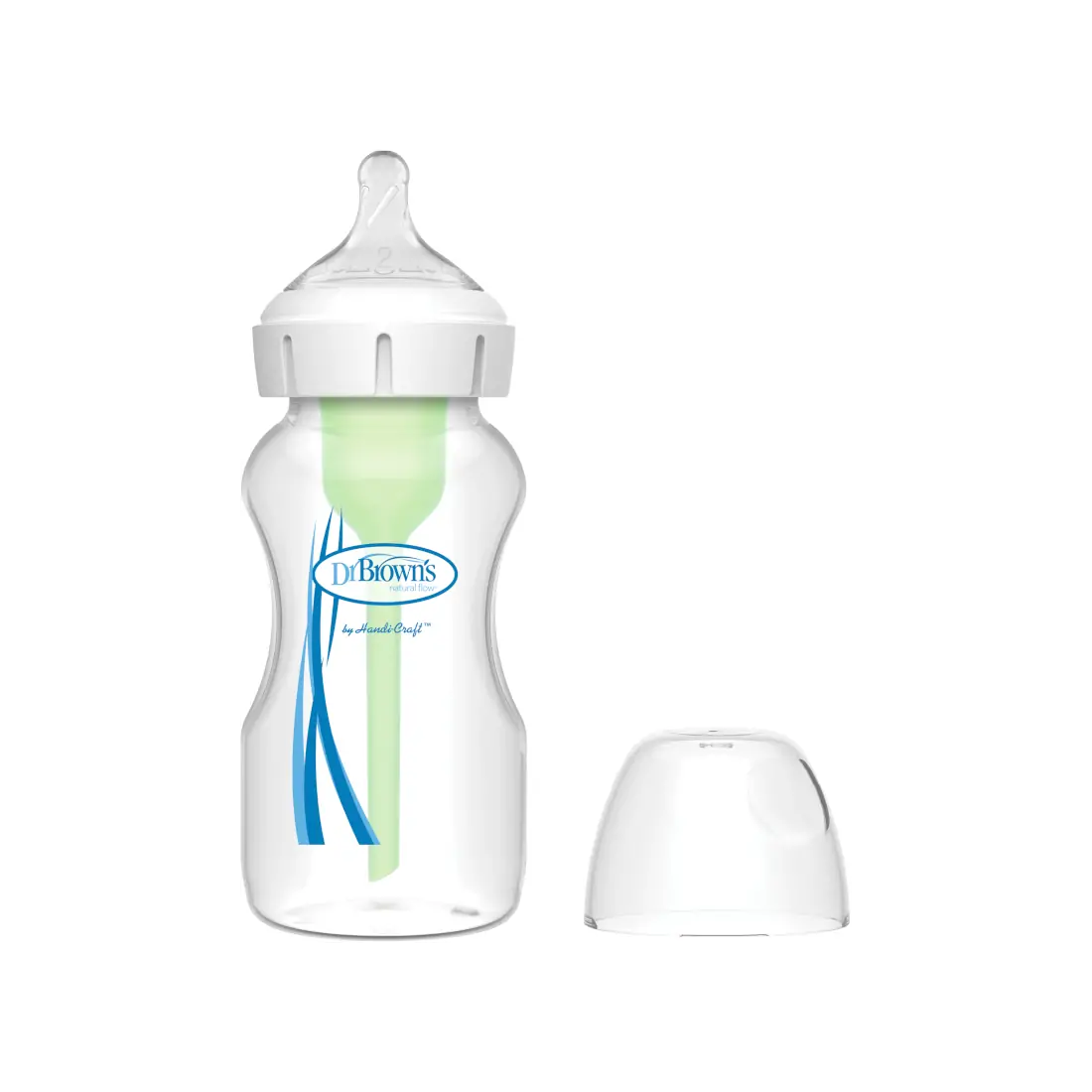 Biberon din plastic, Anti-Colici cu Gat Larg "Options Plus" 270 ml.