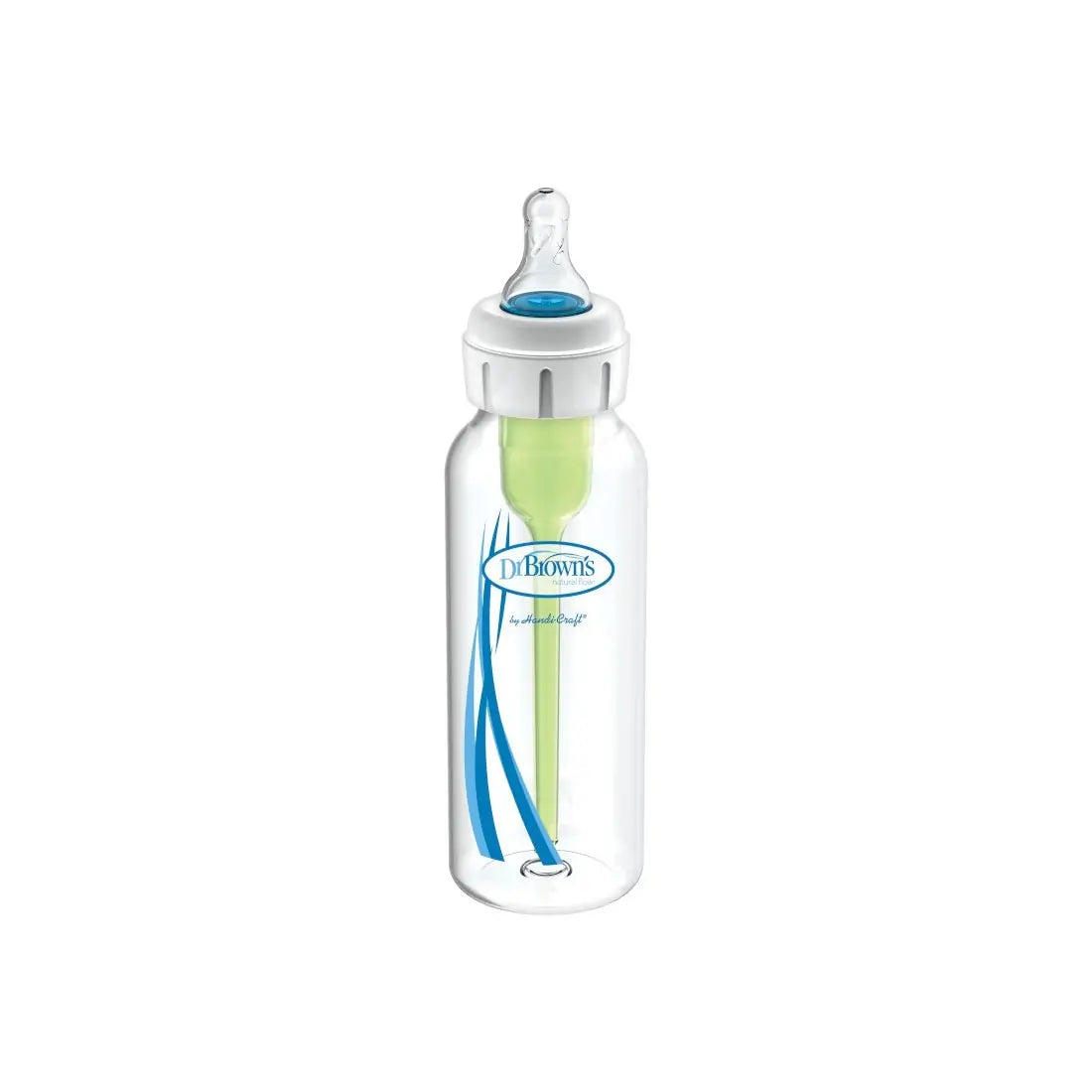 Biberon din plastic cu Gat Ingust de 250 ml. cu Sistem Special de Hranire
