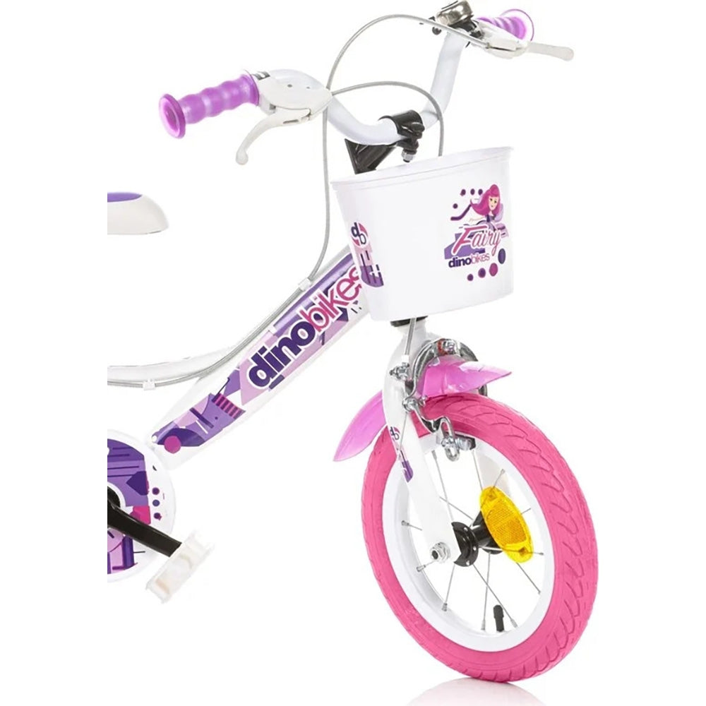 Bicicleta copii Dino Bikes 12' Fairy alb