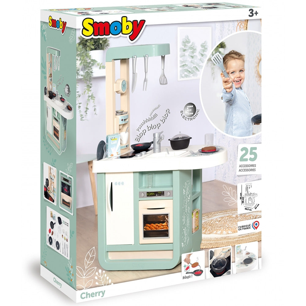 Bucatarie Smoby Cherry Kitchen cu 25 accesorii