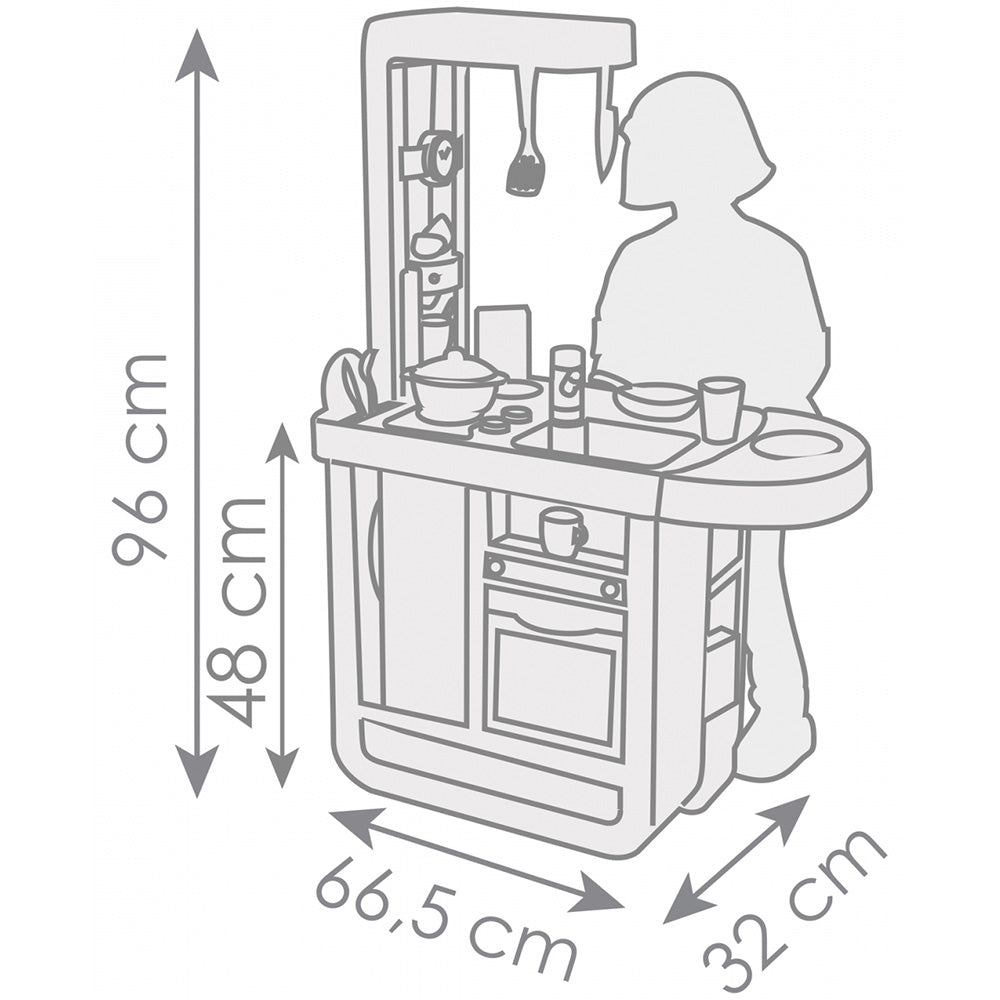 Bucatarie Smoby Cherry Kitchen cu 25 accesorii