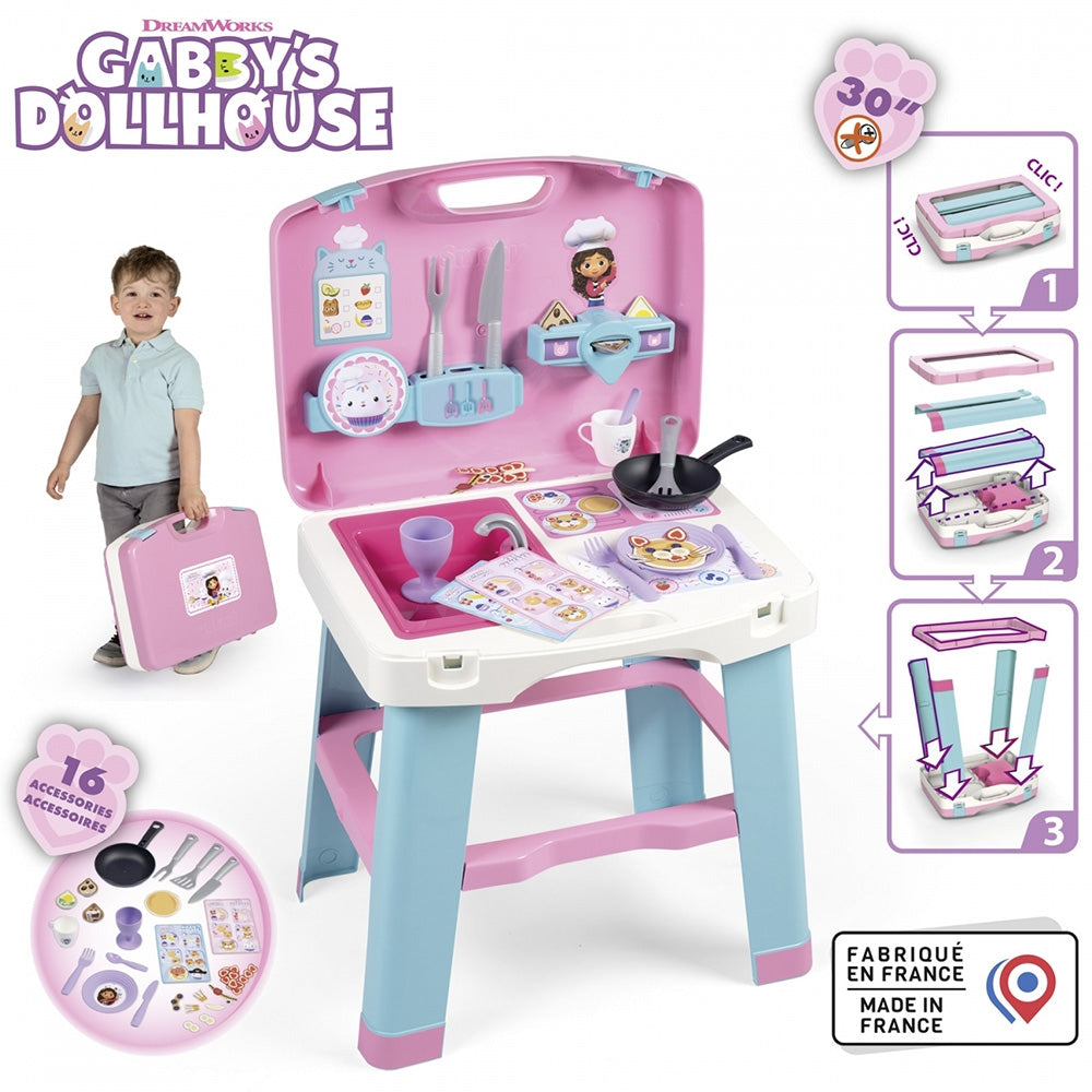Bucatarie Smoby Gabby Kitchen cu 16 accesorii