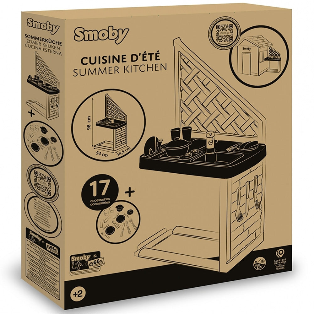 Bucatarie Smoby Life pentru casuta cu 17 accesorii