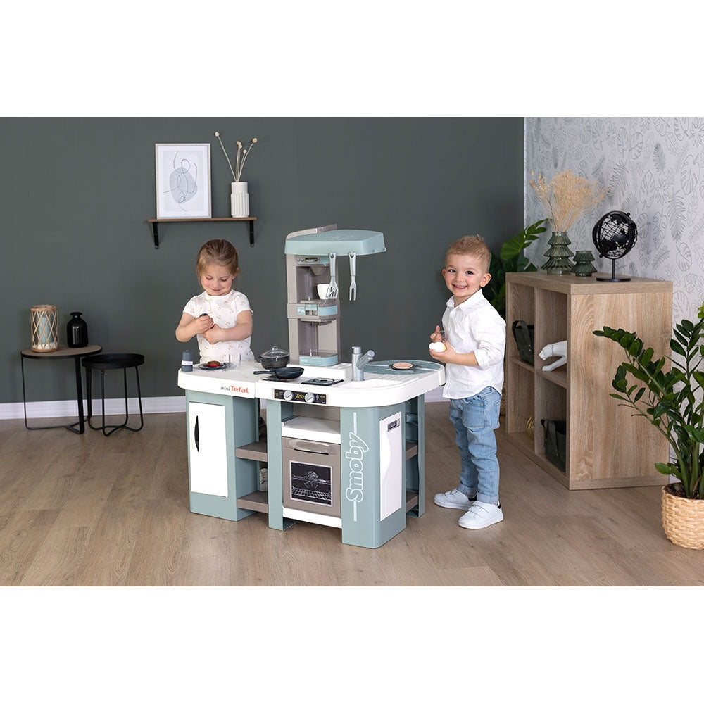 Bucatarie Smoby Tefal Studio XL Bubble albastru cu accesorii