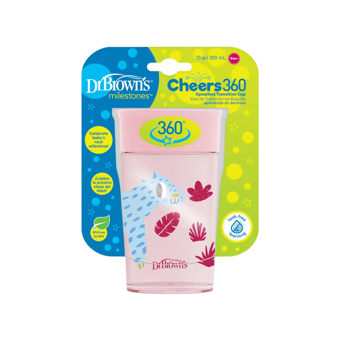 Canita Cheers 360, 300 ml. Roz, design, BPA Free