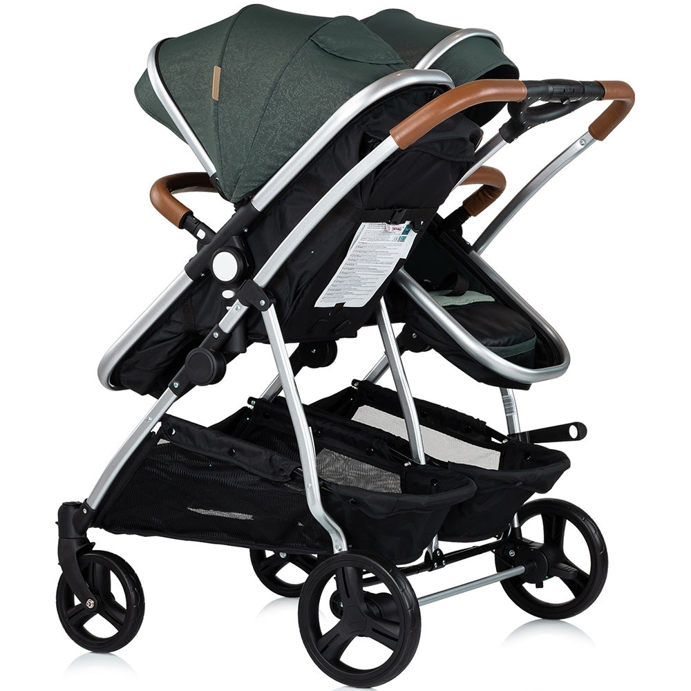 Carucior gemeni Chipolino Duo Smart 2 in 1 basil