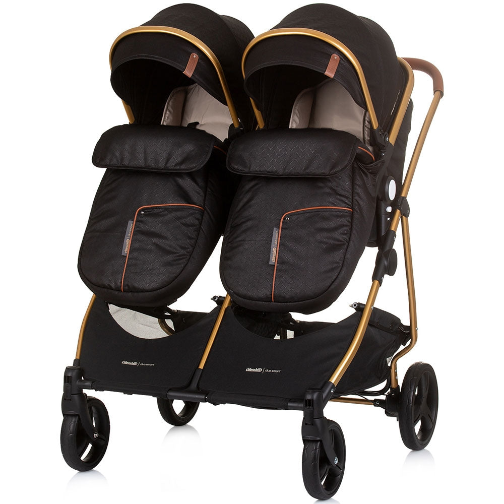 Carucior gemeni Chipolino Duo Smart 2 in 1 obsidian gold
