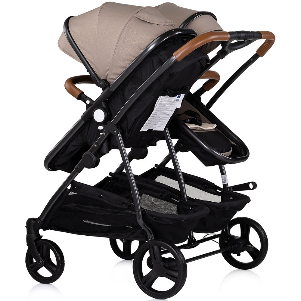 Carucior gemeni Chipolino Duo Smart 2 in 1 tiramisu