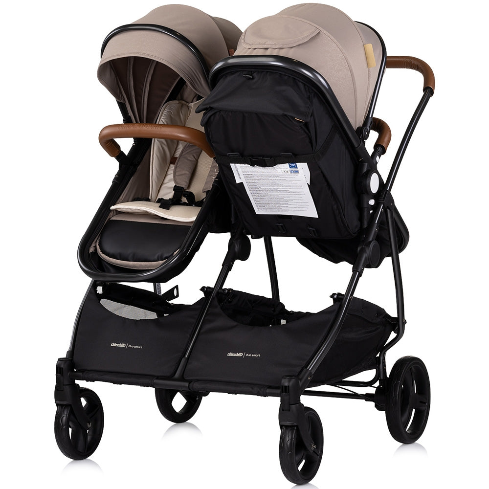 Carucior gemeni Chipolino Duo Smart 2 in 1 tiramisu