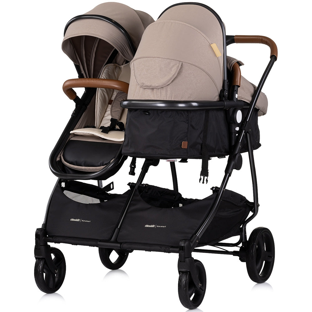 Carucior gemeni Chipolino Duo Smart 2 in 1 tiramisu
