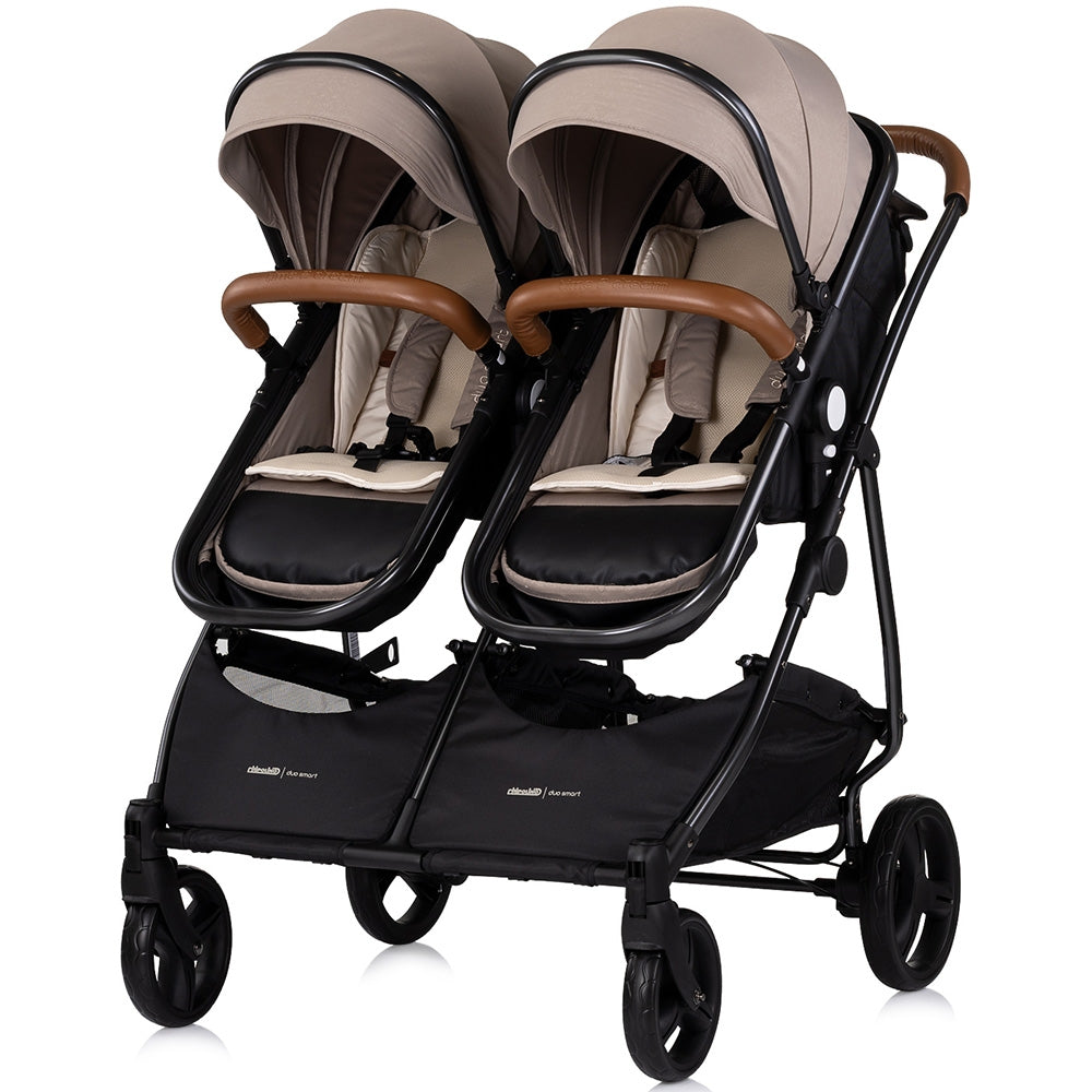 Carucior gemeni Chipolino Duo Smart 2 in 1 tiramisu