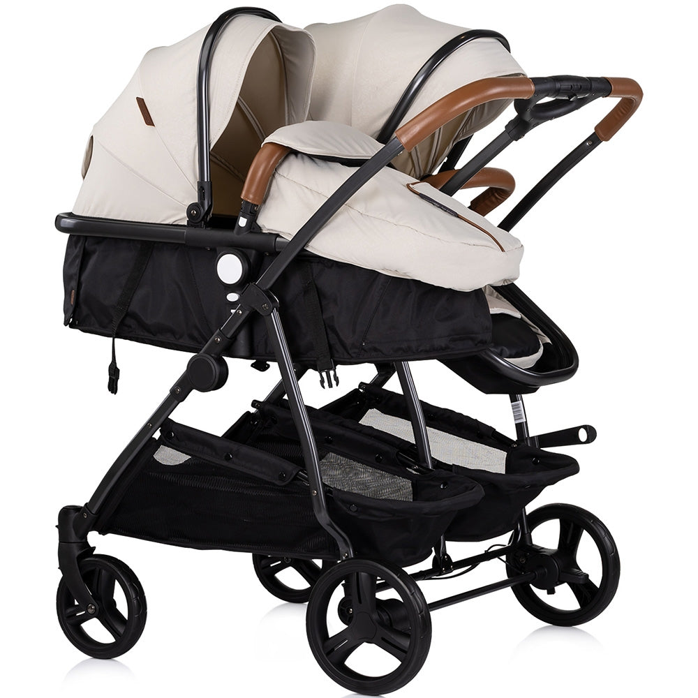 Carucior gemeni Chipolino Duo Smart 3 in 1 biscotta