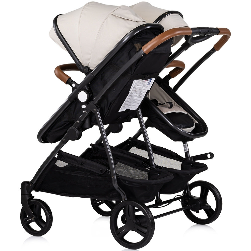 Carucior gemeni Chipolino Duo Smart 3 in 1 biscotta