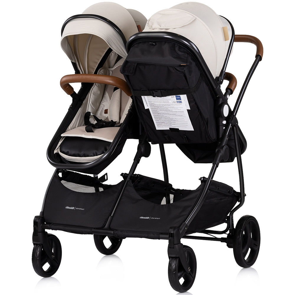 Carucior gemeni Chipolino Duo Smart 3 in 1 biscotta