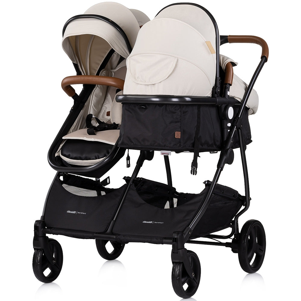 Carucior gemeni Chipolino Duo Smart 3 in 1 biscotta