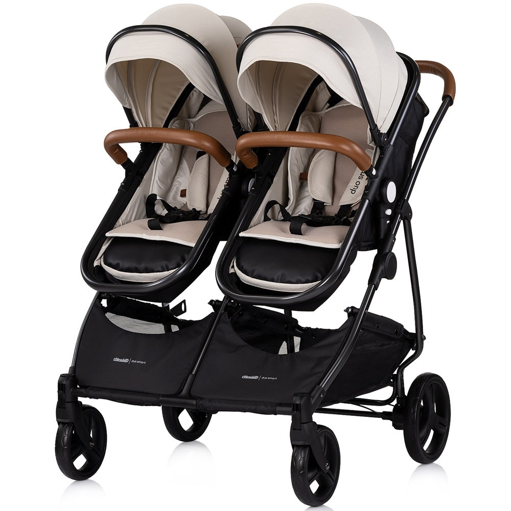 Carucior gemeni Chipolino Duo Smart 3 in 1 biscotta