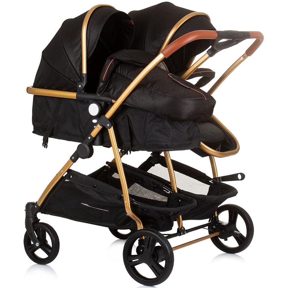 Carucior gemeni Chipolino Duo Smart 3 in 1 obsidian gold
